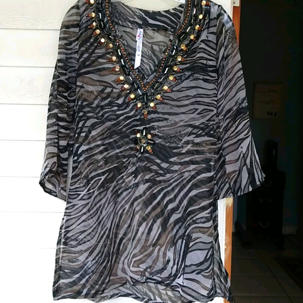 Safari print coverup sarong